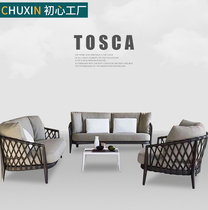 Outdoor Sofa Patio Vines Chair Garden Open-air Villa Balcony Sunscreen Water Casual Nordic Outdoor Rattan Sofa Combinations