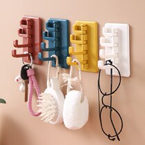 Creative rotation free punching wall hanging hook multi-functional storage seamless hook sticky hook bathroom kitchen key hook