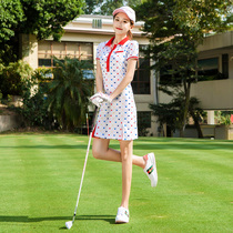 Golf womens golf dress womens golf dress short sleeve dress Korean fashion print dress