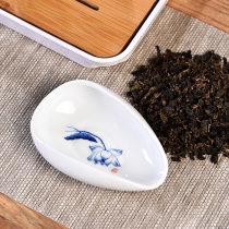 Tang Qian Creative Celadon Tea Hehe Kung Fu Tea Set Ceramic Accessories Hand-painted White Porcelain Tea Ceremony Parts Appreciating Tea