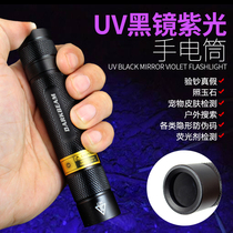 Purple UV LED flashlight rechargeable fluorescent agent detection pen for banknote anti-counterfeiting identification UV glue curing lamp