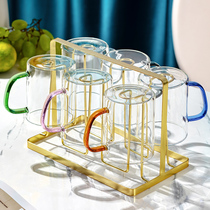 Glass Cup with a heat-resistant simple Milk Cup drinking cup home living room tea cup milk tea family cup set