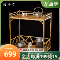 Yunyi Tong Xiangcourteang Bamboo Tea Shed Chinese Pure Handmade Regume Plum Deer Tea Cabinet Bamboo Chiche Exhibition Shelf Tea Set Containing Cabinet