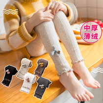 Girls pantyhose Thin velvet spring and autumn and winter girls one-piece socks Baby leggings Childrens white thickened dance socks