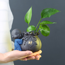 Shou Taoren new Chinese ceramic hydroponic Vase ornaments home accessories living room porch desktop flowerpot water flower raising Ware