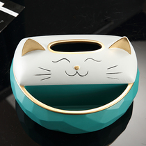 Multifunctional tissue box home creative high-grade drawing paper box living room light luxury wind remote control storage box napkin paper box