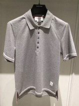 Japan Thom Browne 20 spring and summer mens and womens same POLO shirt short-sleeved T-shirt MJP105A