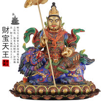 Tantric pure bronze Tantric Treasure Heavenly King Buddha Statue Tibetan Transmission Vishamon Heavenly King Protector Fortune God Duowen Heavenly King
