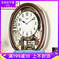 Lisheng Wall Clock Living Room Home High-end Luxury European Modern Time Music Atmospheric Wall Watch 4MH423