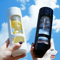 Mens summer glass portable cup ins wind female student fresh fall-proof mens teacup portable