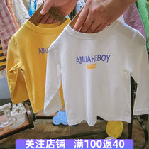 Boy long sleeve T-shirt childrens clothing 2020 Autumn new children Korean cotton base shirt 0-5 baby Foreign style shirt