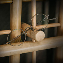 MASUNAGA GMS-196T Retro elegant titanium silver ultra-light large size Japanese eyeglass frame Masunaga glasses