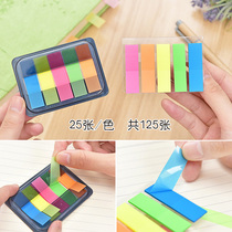 Creative transparent confectionery colour pence sticker with cute fluorescent film N sub-post minimalist about portable to study office supplies