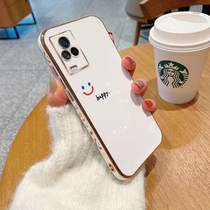 VIVOIQOO7 mobile phone case luxury womens new iqoo5pro soft case all-inclusive anti-drop vivoiqoo5 mobile phone case net red silicone IQOO3 case high plating simple