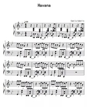 HAVANA Camila Cabello trembles hit song piano score solo score HD
