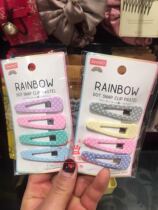 Japan Daichuang Daiso cute children pink blue green color water jade polka dot BB hairpin edge clip hair accessories 4