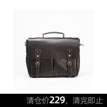 khaki scott first layer cowhide vintage trend messenger bag portable briefcase mens leather shoulder messenger bag