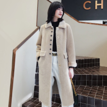 Zqqz sheared wool coat women's 2020 new long mink wool grain wool one fur coat 220