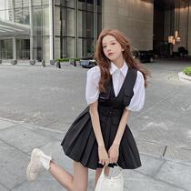 Xunshi small wardrobe Butler 2021 summer new fashion wild suit suit strap suit