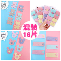 Children post female magic hair stick baby cute infant hair clip velcro broken post bangs stickers hair ornaments