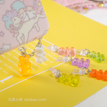 Cute gummy bear bear Apple iphone charging plug Huawei TYPE-C data dust plug Android One-piece anti-lost