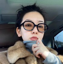 2021 New Tide sunglasses UV protection vintage tea color sunglasses women have degree advanced sense ins small frame