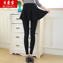 Fake two-piece underpants female outside wearing spring autumn and winter pure cotton plus suede thickened with skirt summer thin section high waist display slim