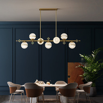 All copper restaurant chandelier post-modern light luxury living room high-grade crystal lamp simple atmospheric dining table dining room bar lamps