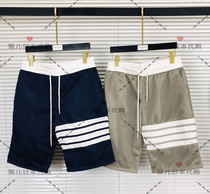 Silver Childrens Day Thom Browne 20 New TB hollowed-out mesh inserts sports shorts thin section tightness 50% pants