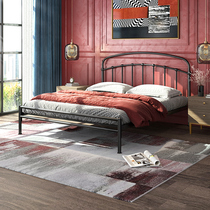 Tiantan furniture iron bed simple double iron frame bed 1 8 meters 1 5m thick European princess bed single iron bed