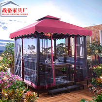 Outdoor Pavilion courtyard villa terrace garden leisure pavilion pergola simple anti-corrosion barbecue coffee table Pavilion combination