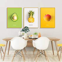 Nordic restaurant decoration painting Modern simple dining hall hanging painting Creative light luxury dining room Hotel living room mural fruit