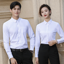 Plus velvet professional shirt Women autumn and winter set temperament men and women with the same sales work clothes warm shirt sales tooling