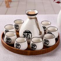 Plum wine glass Japanese sake rice wine bottle set ancient style hot wine dispenser home old-fashioned personality creation