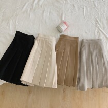 missqiuqiu autumn home made 2021 autumn winter thick girl College wind pleated skirt skirt children