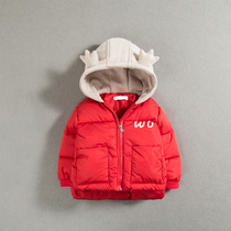 Baby winter clothes boys cotton padded padded padded jacket baby children coat autumn and winter new foreign boy cotton padded clothes tide