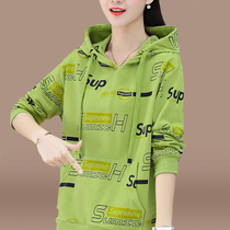 Joker Sweatshirt Women Spring and Autumn 2020 New Fashion Leisure Korean Jacket Loose Loose Hooded Sports Running Clothing