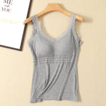 2022 Summer Modele lace female loose harness One-piece bra vest thin strip with chest cushion for outside wearing