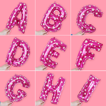 Rose red letter aluminum film balloon holiday wedding birthday decoration decoration balloon small letter balloon