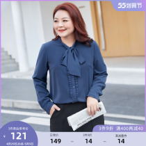 MsShe steps up code womens dress 2022 new spring clothing business google strap collar shuttle weasel-spinning shirt 2181047