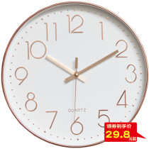 Simple time clock wall clock living room home bedroom modern fashion creative office wall watch Nordic silent wall clock