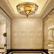 European-style ceiling lamp retro all copper lamps atmospheric villa entrance hall entrance light porch lamp balcony aisle light