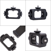 Mobile phone live bracket clip head accessories dual three-position multi-function PTZ tripod universal k singing sound card clip