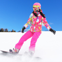 Ski suit men and women winter windproof waterproof thick cold proof double board ski suit Northeast travel warm suit