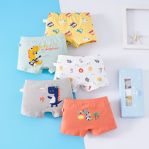 Children Underwear Boy Pure Cotton 3 Year Old Flat Corner Pants 8 CUHK Boy Boy Baby Boy Four-corner Shorts Full Cotton Cartoon