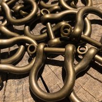 15mm inner diameter super large horseshoe buckle bronze handmade leather hardware American retro vintage fine casting