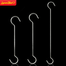 Thick stainless steel S-hook S-shaped adhesive hook kitchen S-shaped small hook clothing lengthy S-hook long rod long handle hook