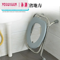 Toilet old people foldable non-slip pregnant woman chair mobile squat toilet toilet stool disabled stool seat home