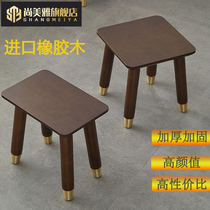 Small stool low stool light luxury household childrens tea table stool small bench solid wood dwarf stool living room footrest shoe stool