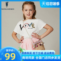 Polo girl T-shirt 2022 baby short sleeve summer fit children sport blouse child dress ocean gas tide A50602051